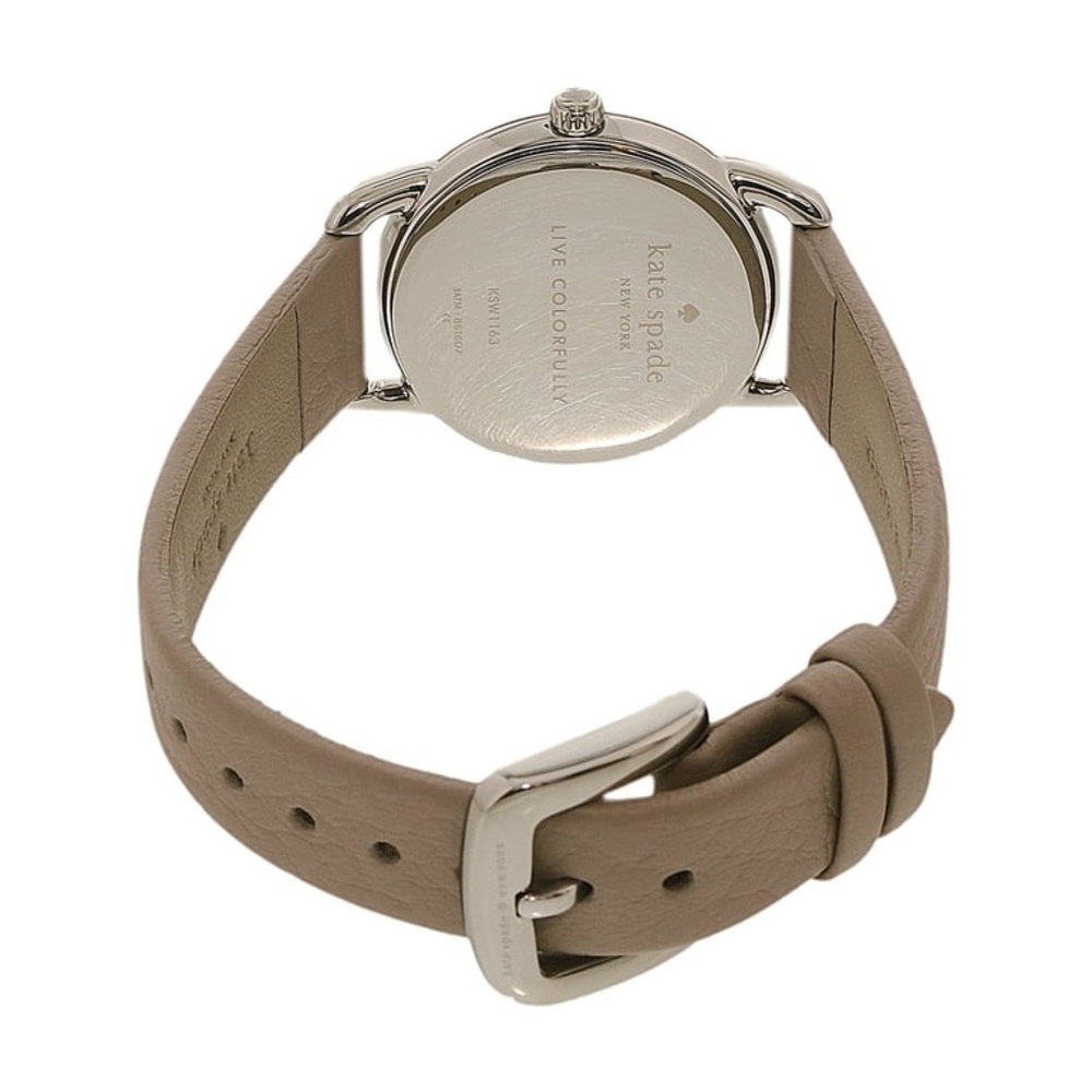 Kate Spade Boathouse Wrist Watch KSW1163 - Leather Taupe Beige Stainless Steel - Picture 6 of 8